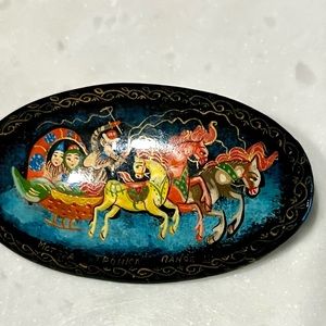 Vintage Hand Painted Brooch from Russia. Bought in 1983 (30 years ago)